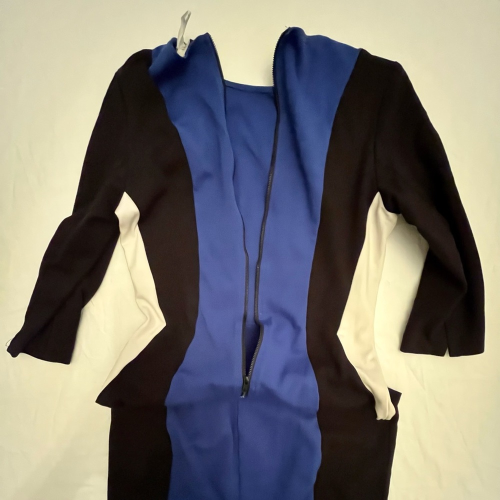 Bar lll black and blue full length dress, size large